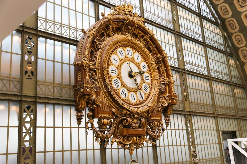 Clock at the Orsay Museum stock photo. Image of technology 47040264