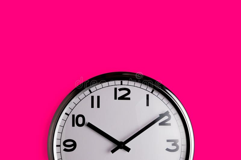 Clock on pink stock photo. Image of concept, detail, office 7487248