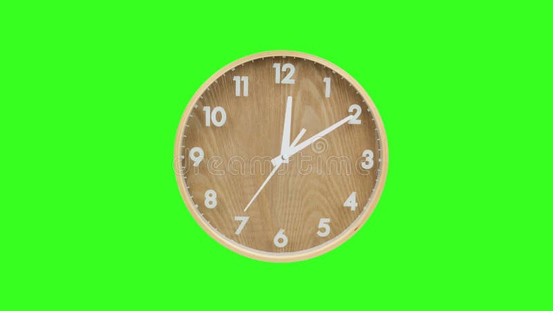 Clock Premium Quality green screen 4k bacgrounds vector illustration