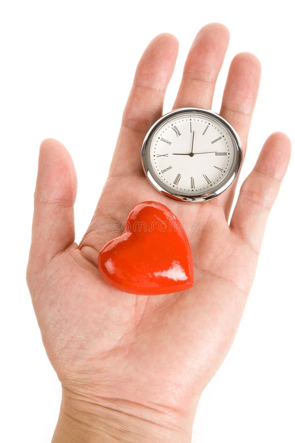 Clock and Red Heart