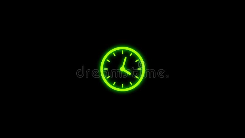 Clock spinning, countdown 24 hours timer clock animation. royalty free illustration