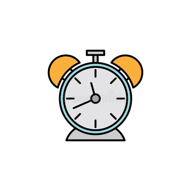 Clock, timer, hour icon. Element of education illustration. Signs and symbols can be used for web, logo, mobile app, UI, UX on white background on white background
