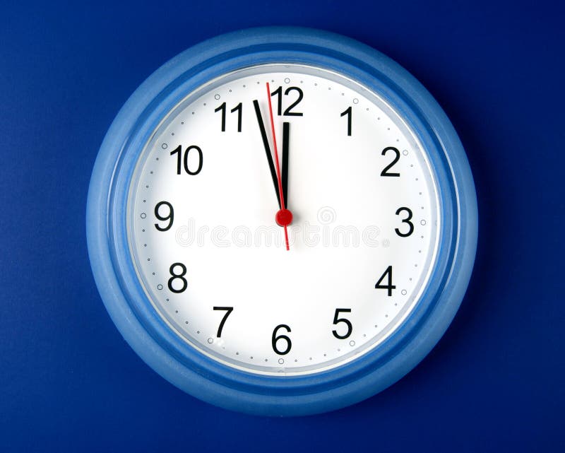 It Is Almost Midnight Or Noon. It Is 11:30 O`clock. Stock Photo - Image