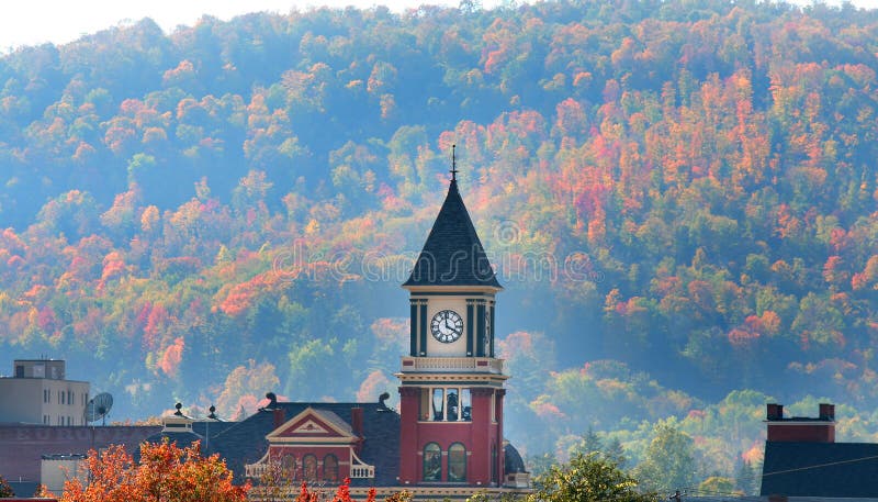 Clock tower in bradford stock photography