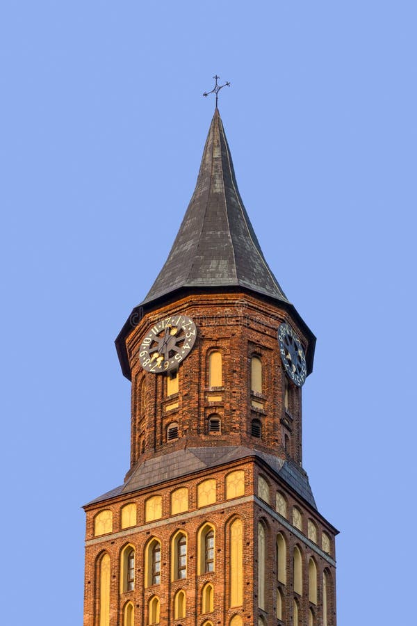 Clock Tower of Catholic Church Stock Image Image of architecture
