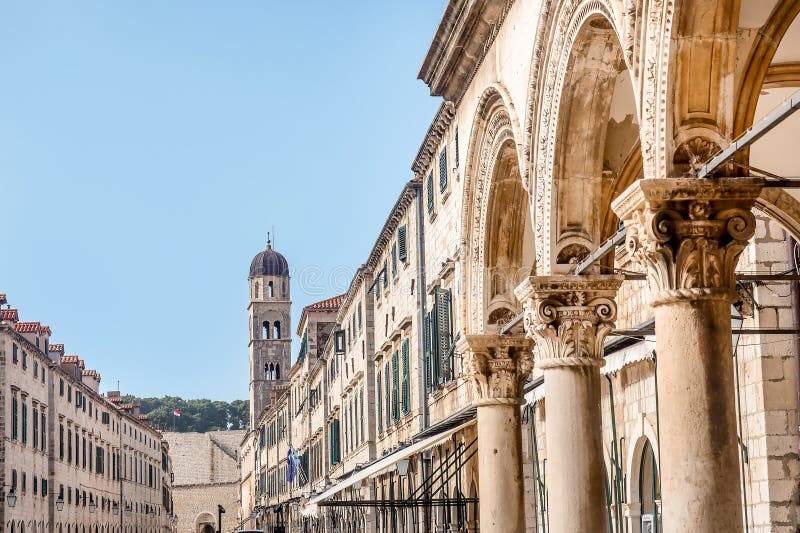 Clock Tower in Dubrovnik old town, Croatia