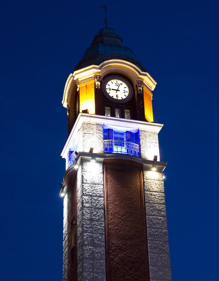 Clock tower stock photo. Image of night, history, outdoor 33360442