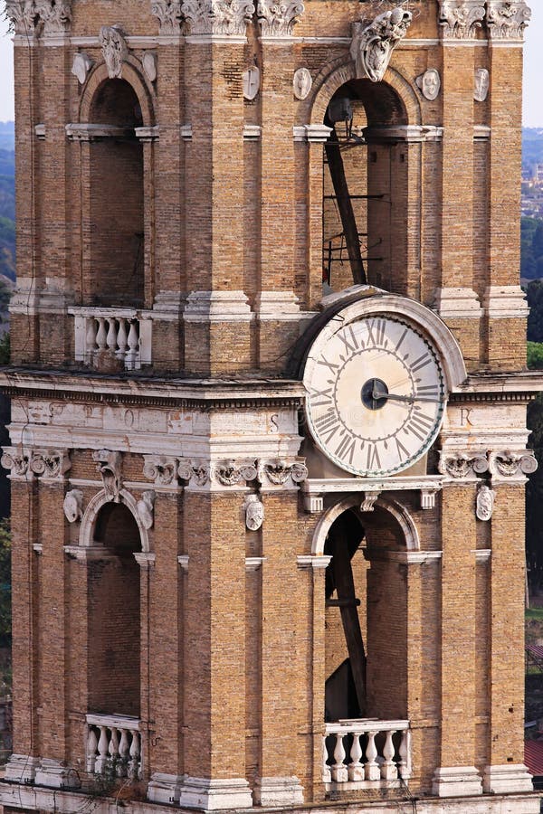 Clock tower Rome stock photo. Image of ancient, medieval - 31054836
