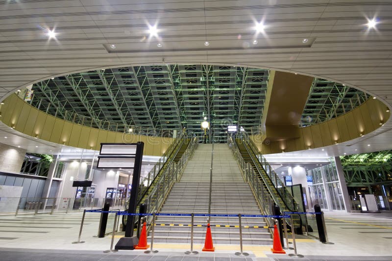 Clock Tower in Space Time of Osaka Station Editorial Stock Photo
