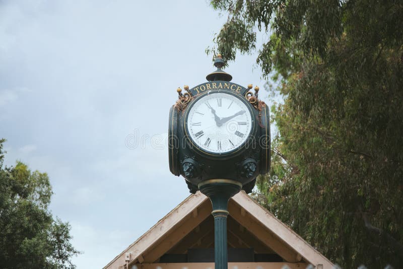 clock tower at Wilson Park Train Station in Torrance