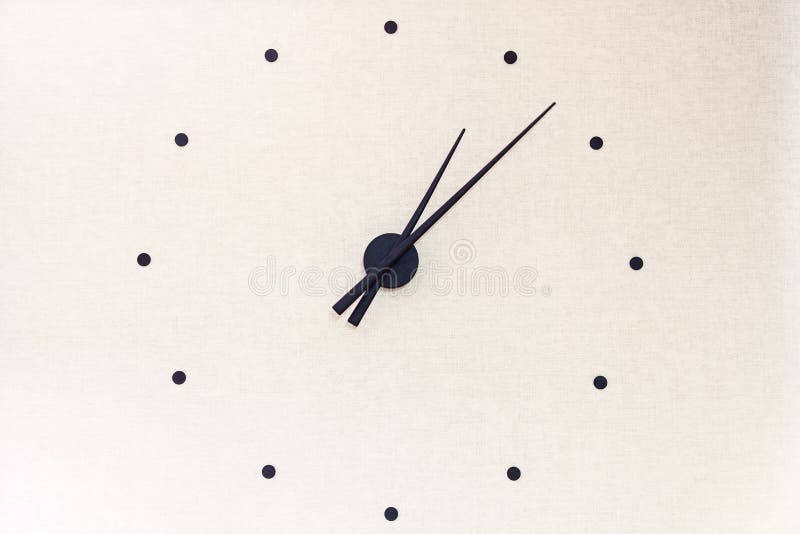 Black Clock Hands on the Wall Stock Image - Image of alarm, isolated