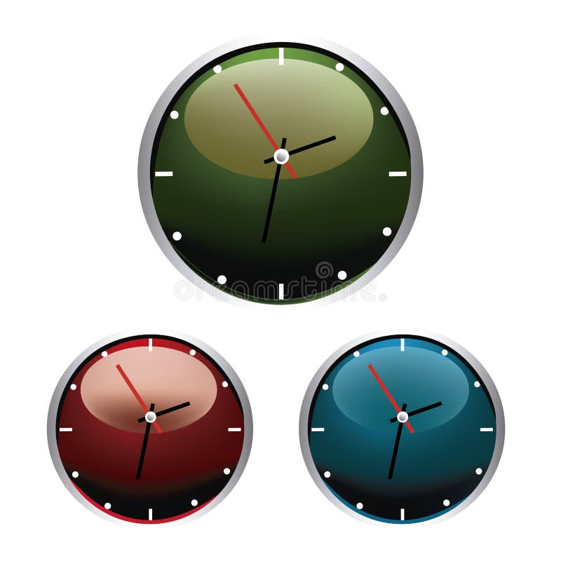 Colored clocks stock photo. Image of event, graphics 34943004