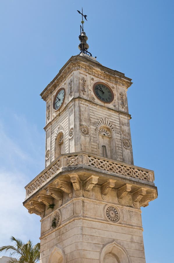 Clocktower. Ceglie Messapica. Puglia. Italy. stock photos