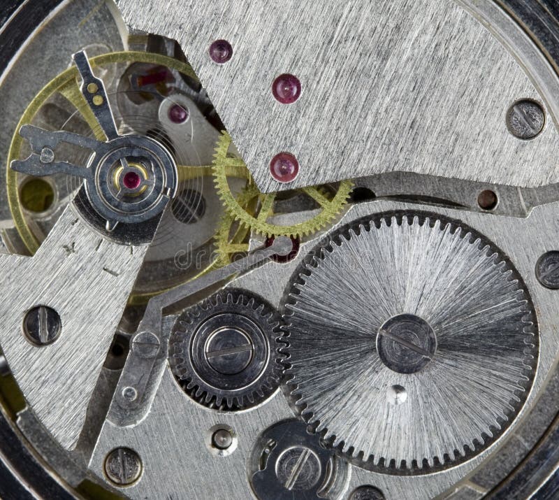 Clockwork inside royalty free stock photo