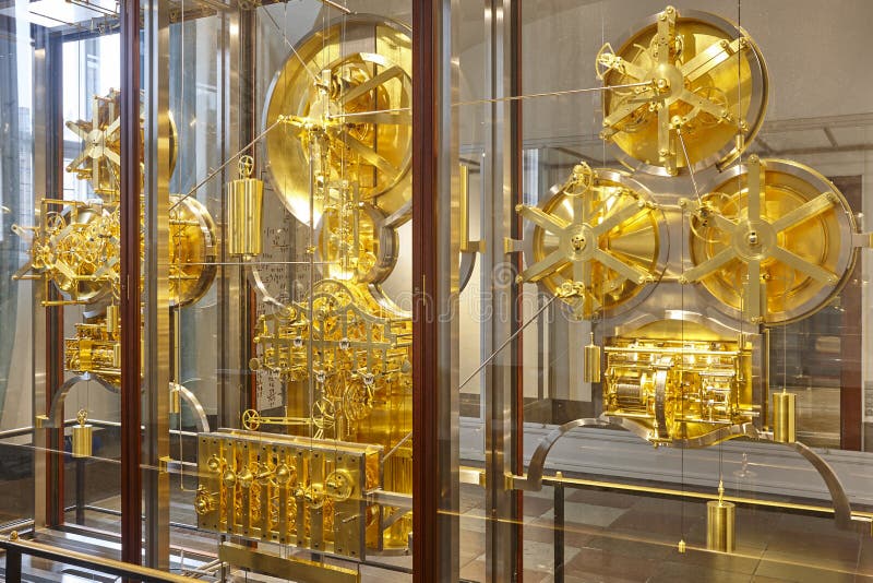 Clockwork Mechanism Detail. Jen Olsen World Clock. Denmark Stock Image Image of metal, aged