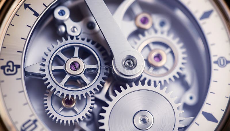 Clockwork mécanisme de conception complexe et détail mécanique art Stock Photo Génération AI illustration de vecteur