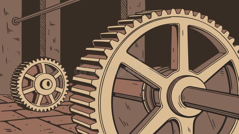 Clockwork mécanisme de machine complexe conception machine steampunk technologie conception vectorielle génération AI illustration de vecteur