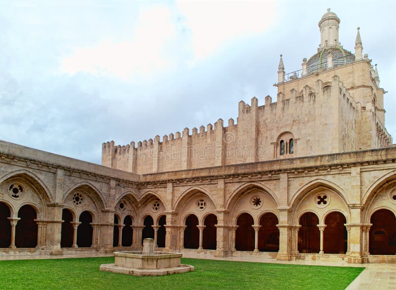 Cloister of Se Velha in Coimbra, Portugal stock image Cloister of Se Velha in Coimbra, Portugal stock image
