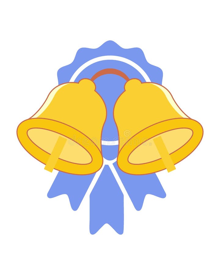 Clopotele de Aur pe o panglică albastră vector illustration
