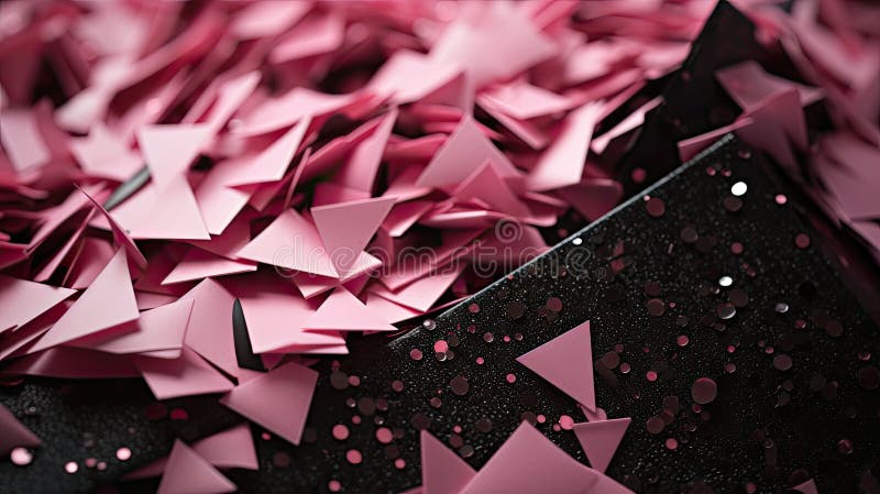 Confetti aproape negre și roz stock illustration