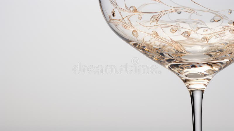 Close champagne glass transparent background vector illustration