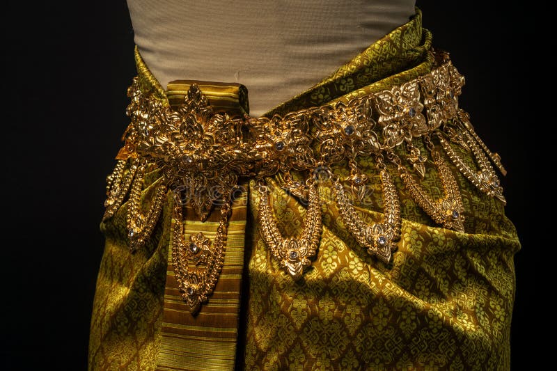 Close detail of Khmer apsara performer of traditional dance in cambodia stock photography