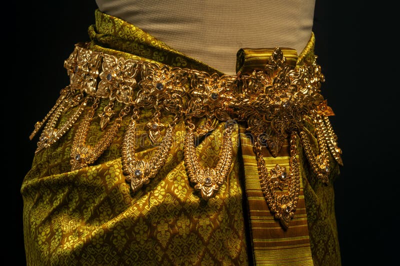 Close detail of Khmer apsara performer of traditional dance in cambodia stock images