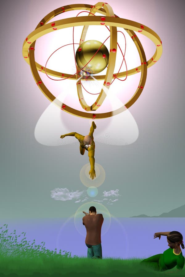 The Close Encounter royalty free illustration