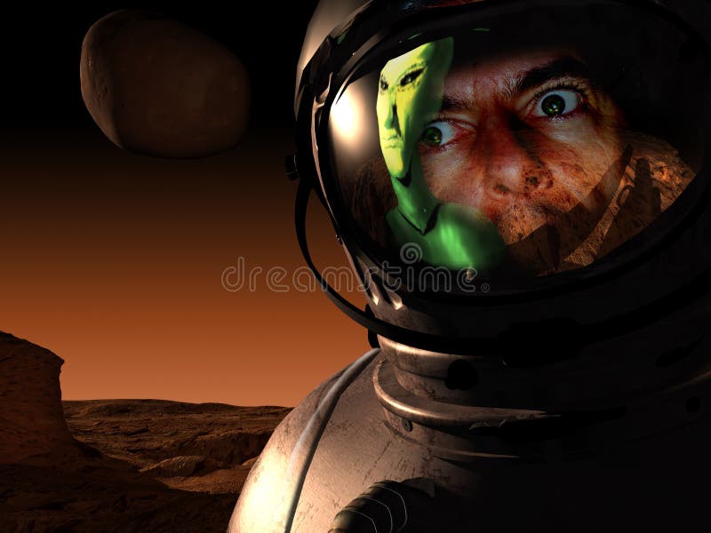 Close encounter stock illustration