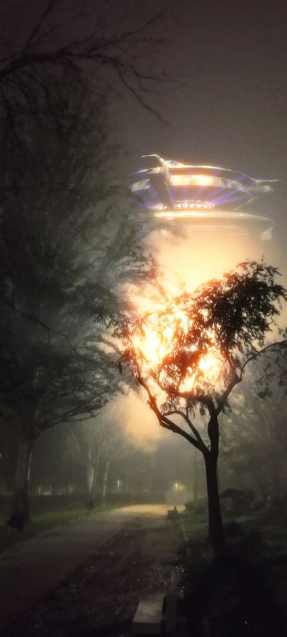 Close encounter of the third kind stock illustration