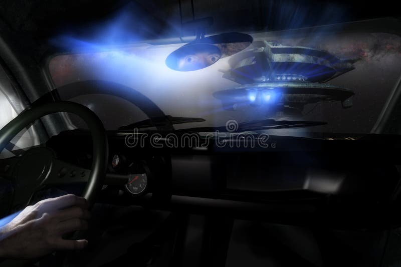 Close encounter of the third kind royalty free illustration
