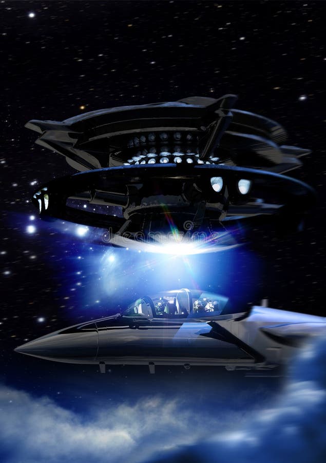 Close encounter of the third kind royalty free illustration