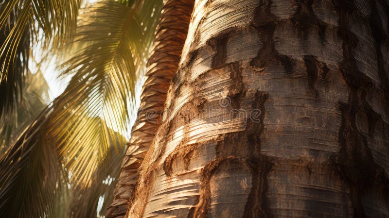 Close palm trees transparent vector illustration