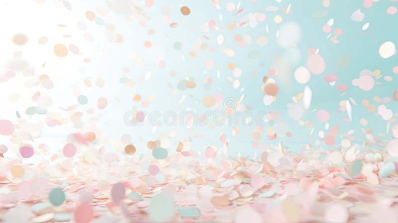 închideți confetti pastel vector illustration