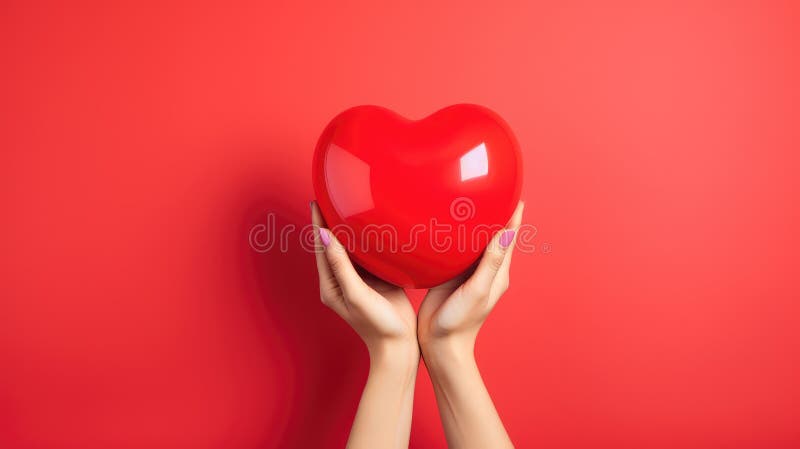 Close person on red background vector illustration