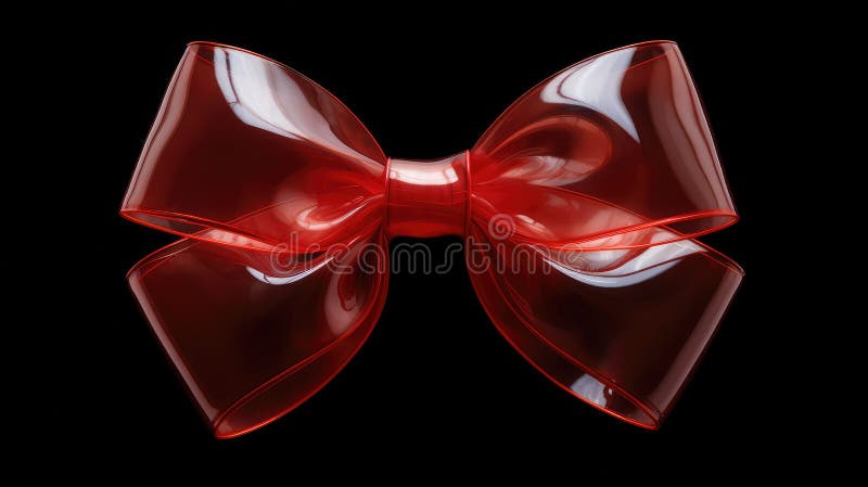 Close red bow transparent royalty free illustration