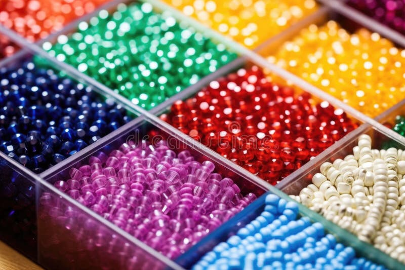 Close shot of an unattended bead board with colorful beads vector illustration