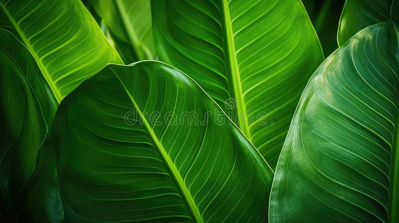 Close tropical leaf background stock illustration