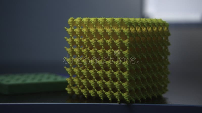 Close-up of abstract cubes from constructor. Stock footage. Abstract toy constructor with geometric shapes. Constructor stock image