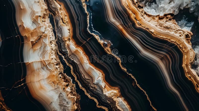 Close-up abstrato de ágata com padrões e cores vibrantes ilustração royalty free