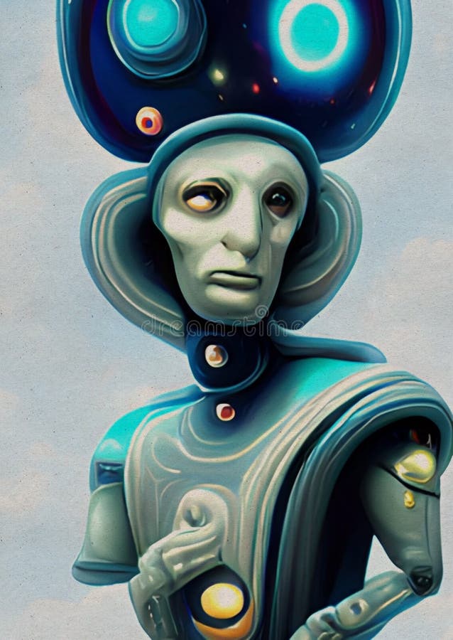 Alien boy with a mask royalty free illustration