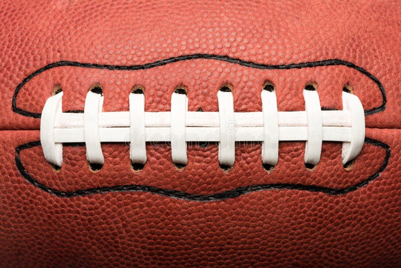 Close up of football laces stock photo. Image of brown 3930538