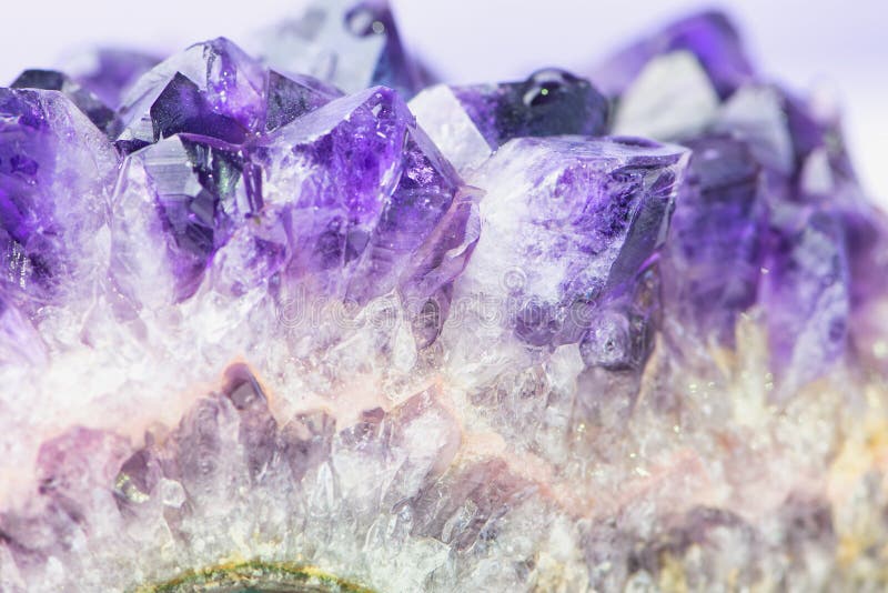 Close Up of Amethyst Gemstone Stock Image - Image of rough, quartz ...