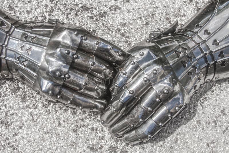 Close-up of armored gloves stock image Close-up of armored gloves stock image