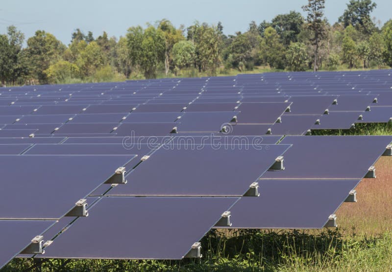 Close up array of thin film solar cells or amorphous silicon solar cells in solar power plant royalty free stock image Close up array of thin film solar cells or amorphous silicon solar cells in solar power plant royalty free stock image
