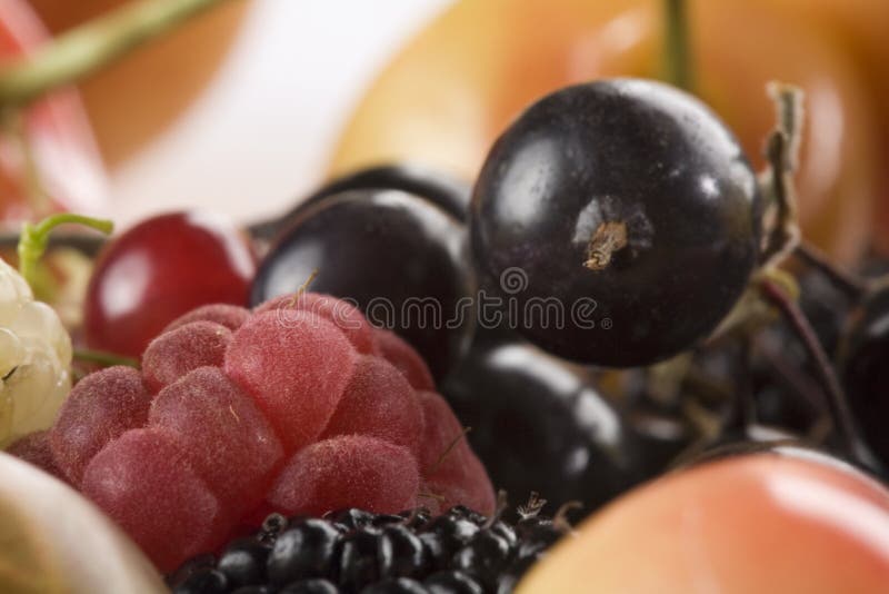 Close up of assorted summer berries