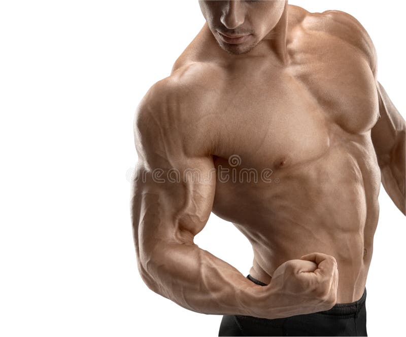 Serious Handsome Muscular Bodybuilder Stock Image - Image of ...