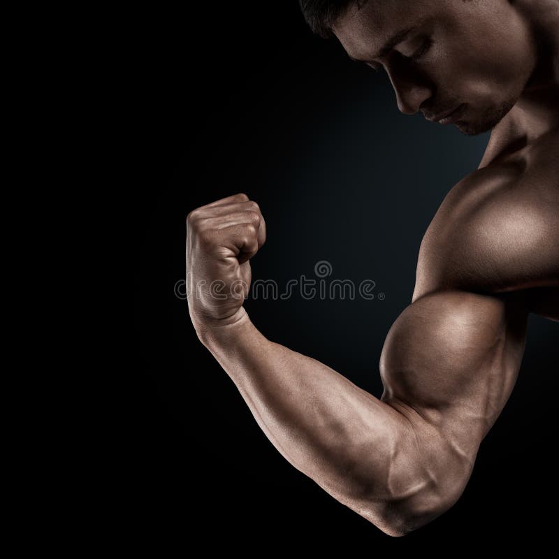 Close-up of Athletic Muscular Arm and Torso Stock Photo - Image of ...