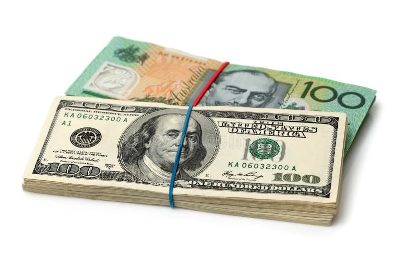 Up of Australian Dollar Currency Note Against US Dollar. Stock Photo - Image australia, 128835126