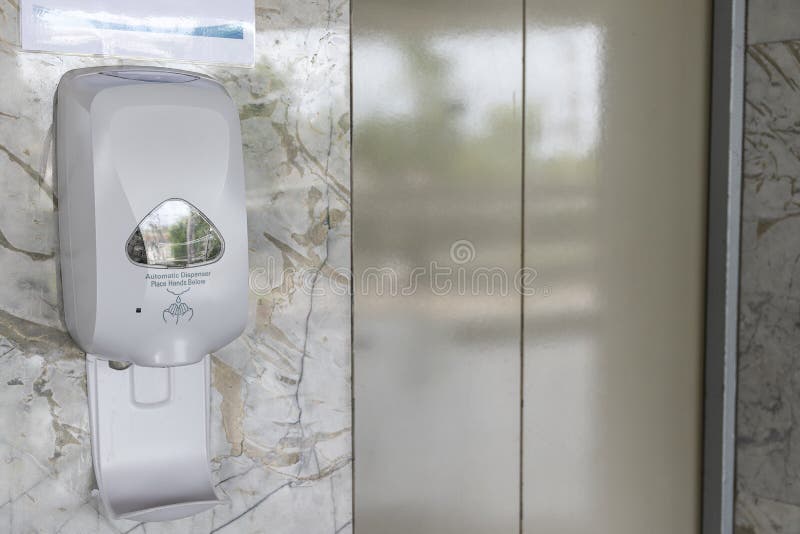 Close Up Automatic Alcohol Dispenser for Cleaning Your Hands before